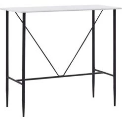 TRUE DEAL Ensemble De Bar 5 Pcs Plastique Blanc -Table haute et bar Soldes 26269197 2