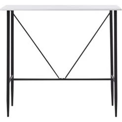 TRUE DEAL Ensemble De Bar 5 Pcs Plastique Blanc -Table haute et bar Soldes 26269197 3