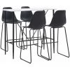 TRUE DEAL Ensemble De Bar 5 Pcs Plastique Noir -Table haute et bar Soldes 26269198 1