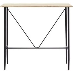 TRUE DEAL Ensemble De Bar 5 Pcs Plastique Noir -Table haute et bar Soldes 26269222 3