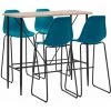 TRUE DEAL Ensemble De Bar 5 Pcs Plastique Turquoise -Table haute et bar Soldes 26269225 1