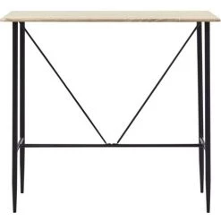 TRUE DEAL Ensemble De Bar 5 Pcs Similicuir Noir 9 TRUE DEAL Ensemble De Bar 5 Pcs Similicuir Noir -Table haute et bar Soldes 26269230 3