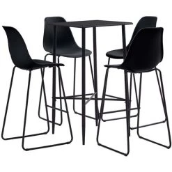 TRUE DEAL Ensemble De Bar 5 Pcs Plastique Noir