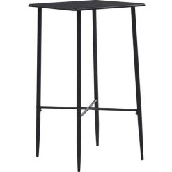 TRUE DEAL Ensemble De Bar 5 Pcs Similicuir Noir 8 TRUE DEAL Ensemble De Bar 5 Pcs Similicuir Noir -Table haute et bar Soldes 26269289 2
