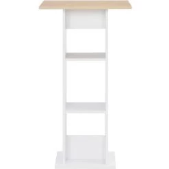 TRUE DEAL Table De Bar Blanc 60x60x110 Cm -Table haute et bar Soldes 26269515 2