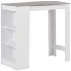 TRUE DEAL Table De Bar Avec étagère Blanc 110x50x103 Cm -Table haute et bar Soldes 26269527 1