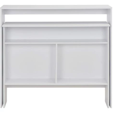 TRUE DEAL Table De Bar Avec 2 Dessus De Table Blanc 130 X 40 X 120 Cm 6 TRUE DEAL Table De Bar Avec 2 Dessus De Table Blanc 130 X 40 X 120 Cm – Image 4
