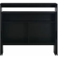 TRUE DEAL Table De Bar Avec 2 Dessus De Table Noir 130 X 40 X 120 Cm -Table haute et bar Soldes 26269541 4