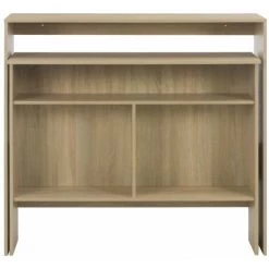 TRUE DEAL Table De Bar Avec 2 Dessus De Table Chêne 130 X 40 X 120 Cm -Table haute et bar Soldes 26269544 4