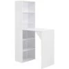 TRUE DEAL Table De Bar Avec Armoire Blanc 115 X 59 X 200 Cm -Table haute et bar Soldes 26269569 1