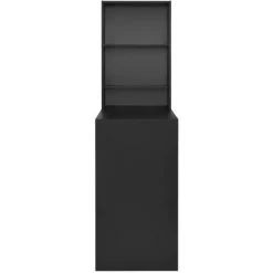 TRUE DEAL Table De Bar Avec Armoire Noir 115 X 59 X 200 Cm -Table haute et bar Soldes 26269570 3