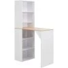 TRUE DEAL Table De Bar Avec Armoire Blanc 115 X 59 X 200 Cm -Table haute et bar Soldes 26269574 1