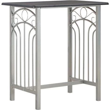 TRUE DEAL Ensemble De Bar 3 Pcs Bois Et Acier Noir 4 TRUE DEAL Ensemble De Bar 3 Pcs Bois Et Acier Noir – Image 2