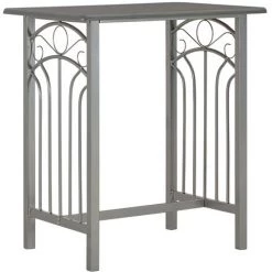 TRUE DEAL Ensemble De Bar 3 Pcs Bois Et Acier Anthracite -Table haute et bar Soldes 26273920 2