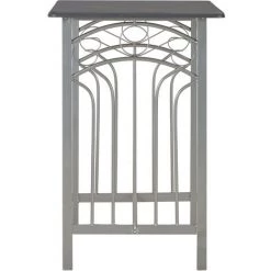 TRUE DEAL Ensemble De Bar 3 Pcs Bois Et Acier Anthracite -Table haute et bar Soldes 26273920 4