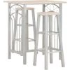 TRUE DEAL Ensemble De Bar 3 Pcs Bois Et Acier -Table haute et bar Soldes 26273921 1
