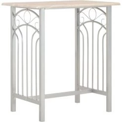 TRUE DEAL Ensemble De Bar 3 Pcs Bois Et Acier -Table haute et bar Soldes 26273921 2