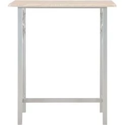 TRUE DEAL Ensemble De Bar 3 Pcs Bois Et Acier -Table haute et bar Soldes 26273921 3