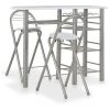 TRUE DEAL Ensemble De Bar Avec étagères 3 Pcs Bois Et Acier Blanc 2 TRUE DEAL Ensemble De Bar Avec étagères 3 Pcs Bois Et Acier Blanc -Table haute et bar Soldes 26273922 1