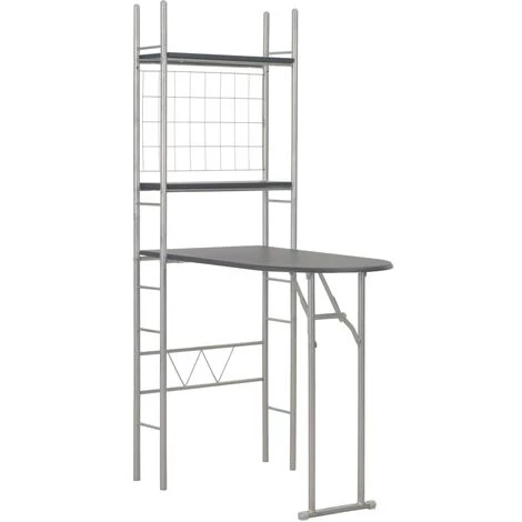 TRUE DEAL Ensemble à Dîner Pliant 3 Pcs Et étagère De Rangement MDF Acier 5 TRUE DEAL Ensemble à Dîner Pliant 3 Pcs Et étagère De Rangement MDF Acier – Image 3