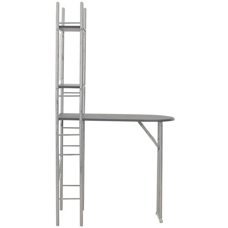 TRUE DEAL Ensemble à Dîner Pliant 3 Pcs Et étagère De Rangement MDF Acier 7 TRUE DEAL Ensemble à Dîner Pliant 3 Pcs Et étagère De Rangement MDF Acier – Image 5