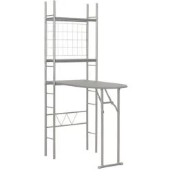 TRUE DEAL Ensemble à Dîner Pliant 3 Pcs Et étagère De Rangement MDF Acier -Table haute et bar Soldes 26273928 3