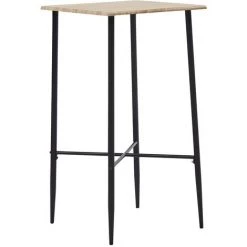 TRUE DEAL Ensemble De Bar 5 Pcs Plastique Noir -Table haute et bar Soldes 26301669 2