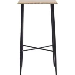 TRUE DEAL Ensemble De Bar 5 Pcs Plastique Noir -Table haute et bar Soldes 26301669 3