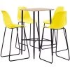 TRUE DEAL Ensemble De Bar 5 Pcs Plastique Jaune 1 TRUE DEAL Ensemble De Bar 5 Pcs Plastique Jaune -Table haute et bar Soldes 26301680 1