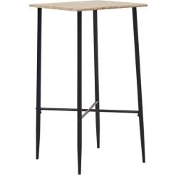 TRUE DEAL Ensemble De Bar 3 Pcs Similicuir Gris -Table haute et bar Soldes 26301691 2