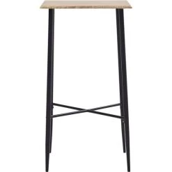 TRUE DEAL Ensemble De Bar 3 Pcs Similicuir Gris -Table haute et bar Soldes 26301691 3