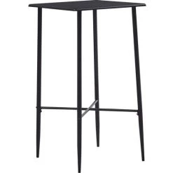 YOUTHUP Table De Bar Noir 60x60x111 Cm MDF - Noir