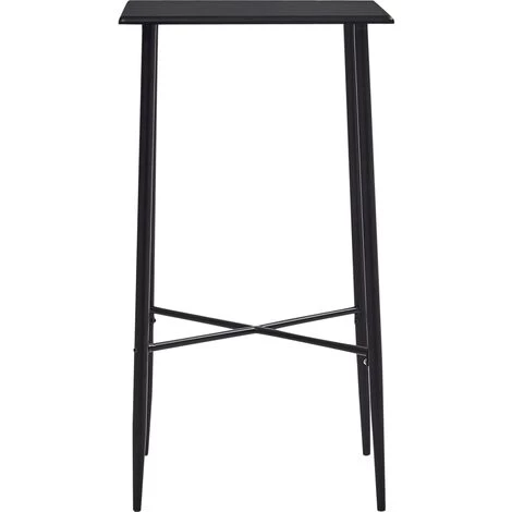 YOUTHUP Table De Bar Noir 60x60x111 Cm MDF - Noir 4 YOUTHUP Table De Bar Noir 60x60x111 Cm MDF - Noir – Image 2