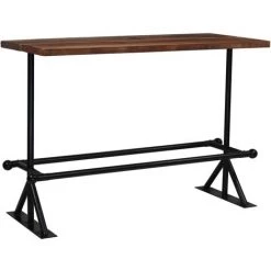 TRUE DEAL Mobilier De Bar 7 Pcs Bois De Récupération Massif -Table haute et bar Soldes 26660682 2