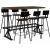 TRUE DEAL Mobilier De Bar 7 Pcs Bois De Récupération Massif Multicolore 2 TRUE DEAL Mobilier De Bar 7 Pcs Bois De Récupération Massif Multicolore -Table haute et bar Soldes 26660687 1