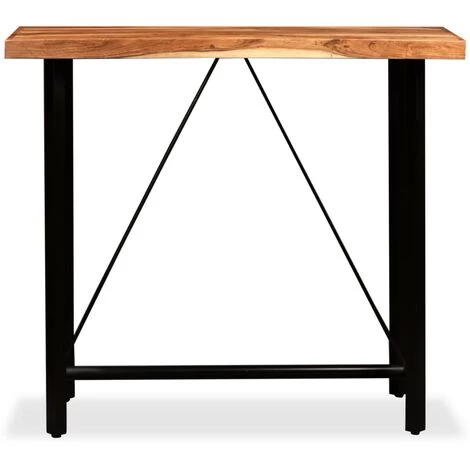 TRUE DEAL Table De Bar Bois Massif D'acacia 120x60x107 Cm 4 TRUE DEAL Table De Bar Bois Massif D'acacia 120x60x107 Cm – Image 2