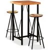 TRUE DEAL Ensemble De Bar 3 Pcs Bois D'acacia Massif Et De Récupération 1 TRUE DEAL Ensemble De Bar 3 Pcs Bois D'acacia Massif Et De Récupération -Table haute et bar Soldes 26661155 1