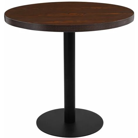 TRUE DEAL Table De Bistro Marron Foncé 80 Cm MDF 3 TRUE DEAL Table De Bistro Marron Foncé 80 Cm MDF