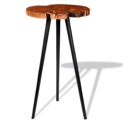 TRUE DEAL Table De Bar Rond Bois D'acacia Massif (55-60) X 110 Cm -Table haute et bar Soldes 26682041 2