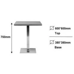 SIX Table De Bar - Table Bistrot En MDF Aspect Bois De Noyer 60x60x75 -Table haute et bar Soldes 26744284 3