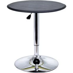 MH Table De Bar Contemporain Hauteur Réglable LUXURA Noir -Table haute et bar Soldes 26744446 2