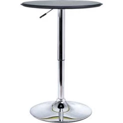 MH Table De Bar Contemporain Hauteur Réglable LUXURA Noir -Table haute et bar Soldes 26744446 5