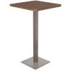 SIX Table De Bar - Table Bistrot En MDF Aspect Bois De Noyer 60x60x105 -Table haute et bar Soldes 26744890 1