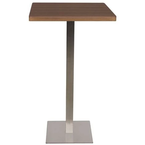 SIX Table De Bar - Table Bistrot En MDF Aspect Bois De Noyer 60x60x105 4 SIX Table De Bar - Table Bistrot En MDF Aspect Bois De Noyer 60x60x105 – Image 2
