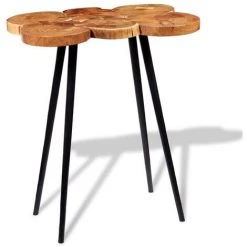 TRUE DEAL Table De Bar Bois D'acacia Massif 90 X 60 X 110 Cm