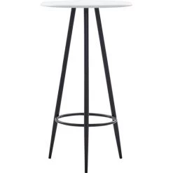 TRUE DEAL Ensemble De Bar 3 Pcs Plastique Noir -Table haute et bar Soldes 26764698 2