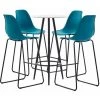 TRUE DEAL Ensemble De Bar 5 Pcs Plastique Turquoise 2 TRUE DEAL Ensemble De Bar 5 Pcs Plastique Turquoise -Table haute et bar Soldes 26764725 1