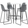 TRUE DEAL Ensemble De Bar 5 Pcs Plastique Gris 1 TRUE DEAL Ensemble De Bar 5 Pcs Plastique Gris -Table haute et bar Soldes 26764926 1