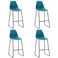 TRUE DEAL Ensemble De Bar 5 Pcs Plastique Turquoise -Table haute et bar Soldes 26764938 5