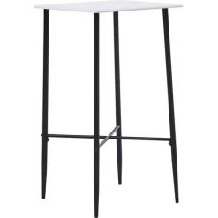 TRUE DEAL Ensemble De Bar 3 Pcs Similicuir Noir 8 TRUE DEAL Ensemble De Bar 3 Pcs Similicuir Noir -Table haute et bar Soldes 26764967 2